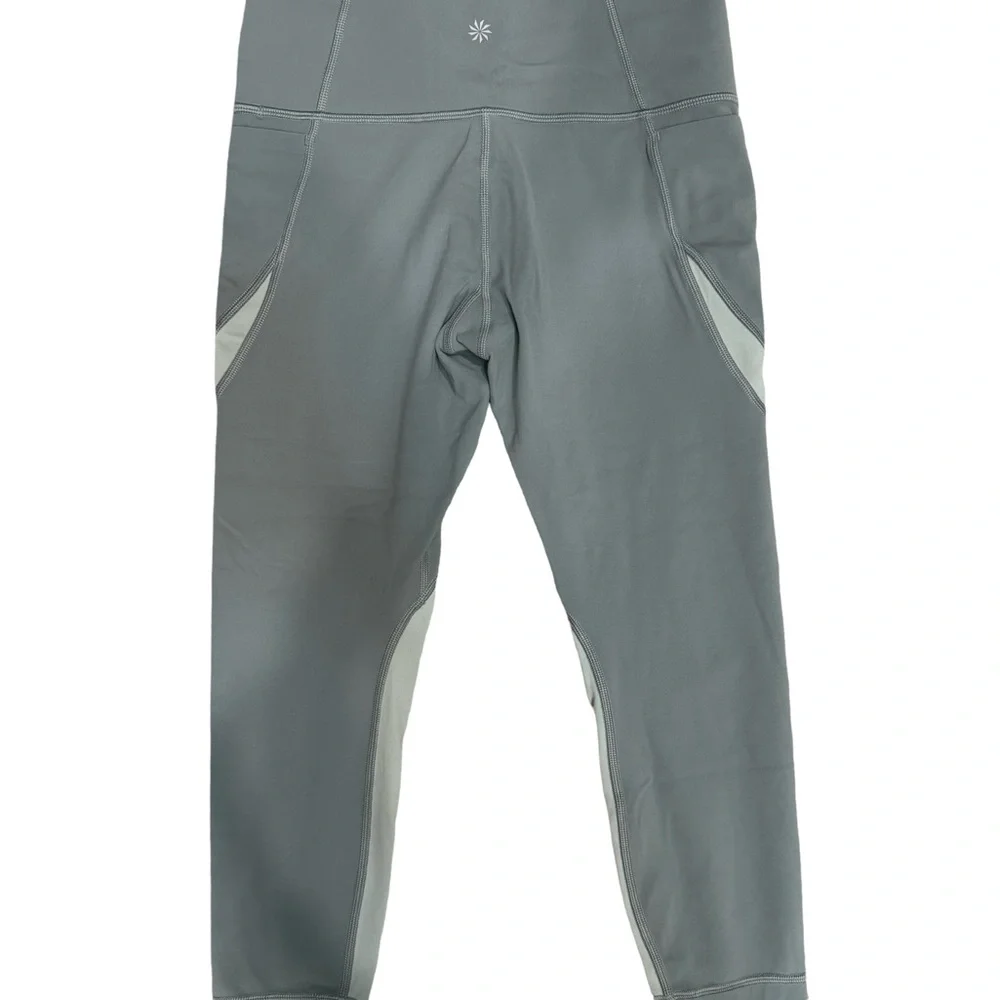 Athleta Salutation Stash Pocket II Colorblock 7/8 Tight Lead Green size SP - Picture 5 of 8